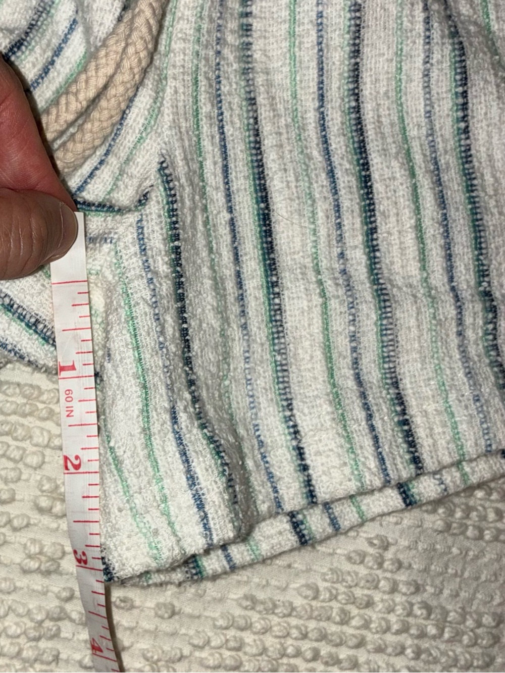 EUC Roxy High Rise Striped Size Medium Linen Blend Shorts Beach Coastal Summer - Picture 10 of 13